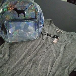 Pink mini backpack/ Victoria Secret pj size M